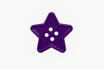 star purple sewing button four holes toy