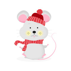 Isolated cute Mouse with bitcoin