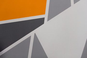 Orange and grey abstract textured  geometry background . - Image