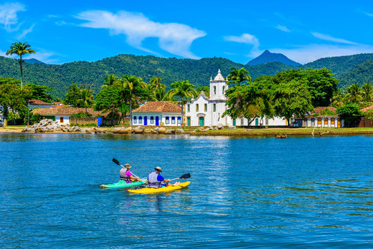 Historical center of Paraty Rio de Janeiro, Brazil. Paraty is a preserved Portuguese colonial and Brazilian Imperial municipality