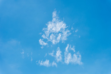 Fototapeta na wymiar Cloud Shapes on Blue Sky, Abstract Cloud shapes with beautiful blue sky background