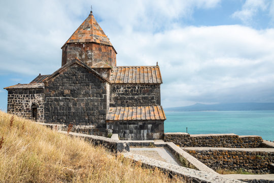 Sevanavank , Sevan Monastery. Lake Sevan , Gegharkunik Province of Armenia. 9th century monastic complex .