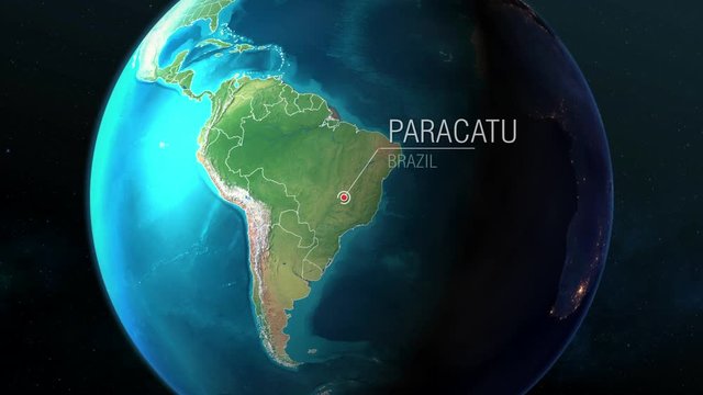 Brazil - Paracatu - Zooming from space to earth