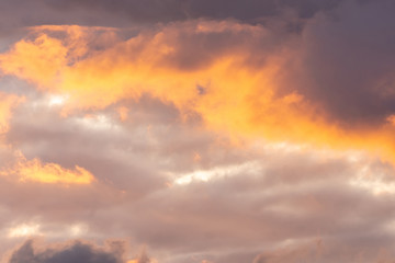 Fototapeta na wymiar cloudy sky at sunset
