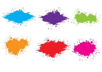 Vector color paint splatter. Paint splashes set.Vector illustration design.