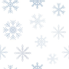 seamless pattern bright snowflake background vector illustration EPS10