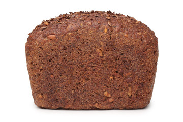 Loaf of rye bread with linseeds and sunflower seeds
