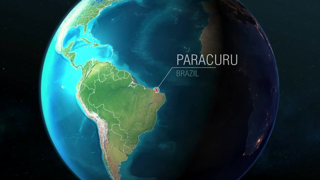 Brazil - Paracuru - Zooming from space to earth