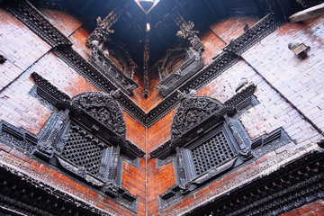 Kathmandu, Nepal - February 8, 2017: The Palace of the living goddess Royal Kumari