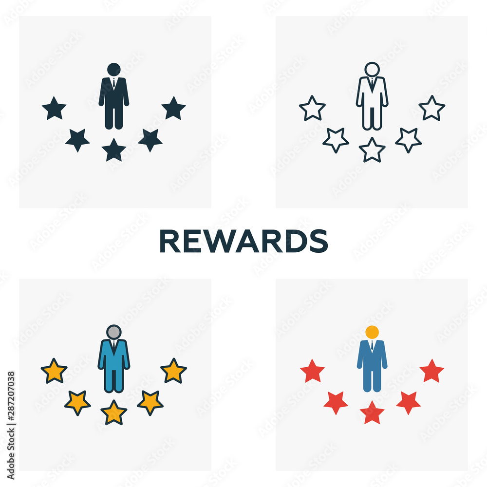 Poster rewards outline icon. thin line element from crowdfunding icons collection. ui and ux. pixel perfect