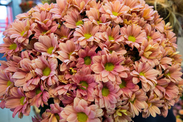 Beautiful bouquet of bright and colorful flowers