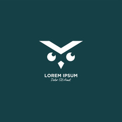 Owl logo vector icon illustration
