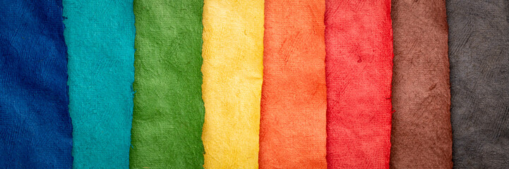 Fototapeta premium collection of colorful Huun Mayan paper sheets