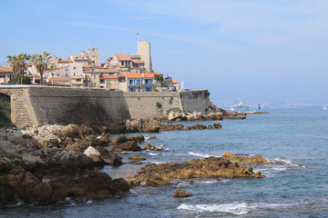 The old fortified town of Antibes and the famous Picasso museum, French Riviera, France