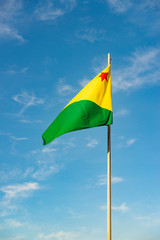 A beautiful view of brazil state flag (bandeira do Acre).