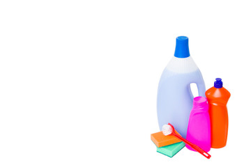 Detergents isolated on white background