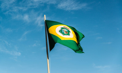 A beautiful view of Brazil state flag (Bandeira do Ceará).