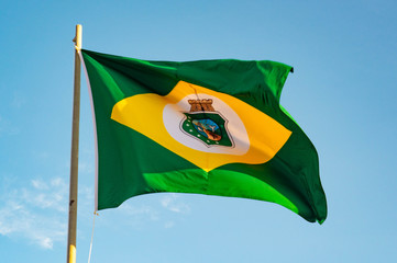 Fototapeta premium A beautiful view of Brazil state flag (Bandeira do Ceará).