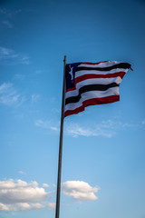 Fototapeta premium A beautiful view of brazil state flag (bandeira do maranhao)