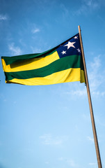 A beautiful view of brazil state flag (bandeira do Sergipe)
