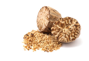 nutmeg isolated on white background