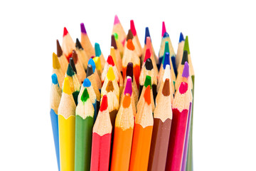 Color pencils isolated on white