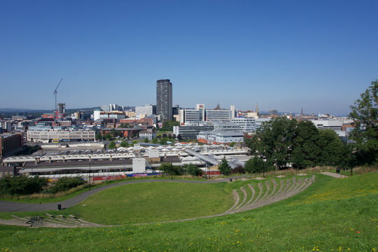 Sheffield City Centre View in Summer