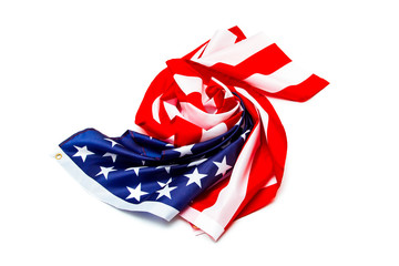 Fototapeta premium United States flag isolated on white