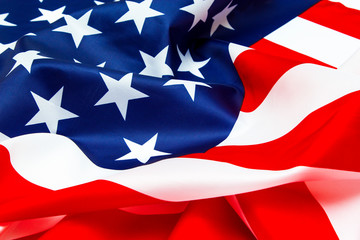 United States flag isolated on white