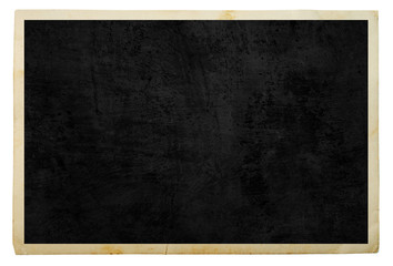 Blank old photo isolated on white