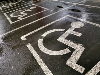 Parking space for disabled persons