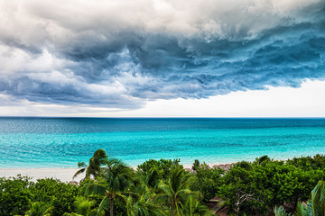 Storm clouds over the sea