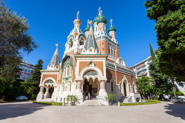 Fototapeta na wymiar St Nicholas Orthodox Cathedral, Nice