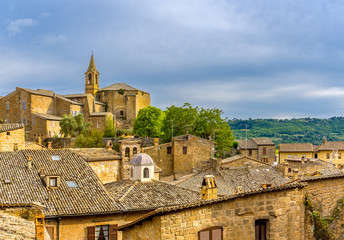 Amazing landscape with old town of Orvieto