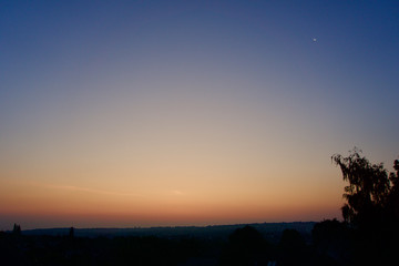 Early morning sunrise in summer