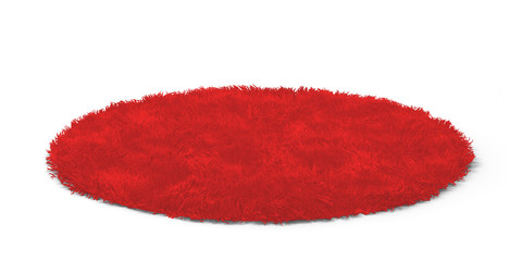 Clean round floor carpet