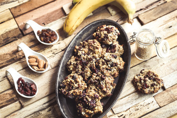 cookies vegan aux flocons d'avoine et banane