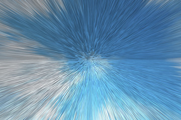 Blue background. Intentional motion blur. Illustration.