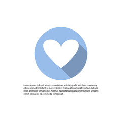 flat icons for heart,vector illustrations