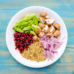 Vegetarian Mushroom and Rice Poke Bowl