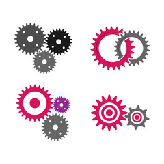 Gear icon set vector image design on white background