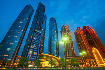 Fototapeta na wymiar Abu Dhabi skyline in UAE