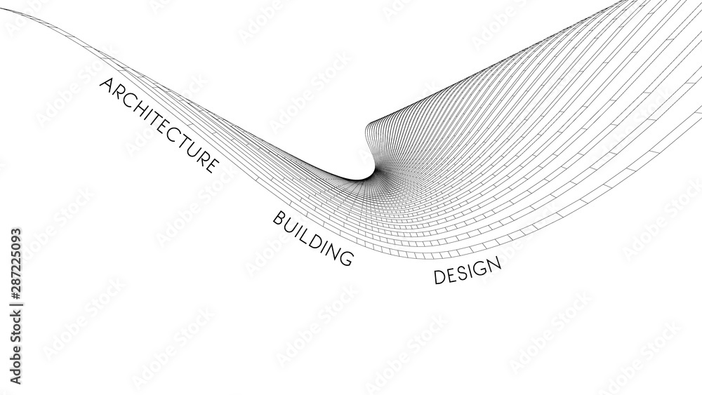 Poster abstract vector illustration. 3d abstract futuristic design for business presentation. 3d architectu