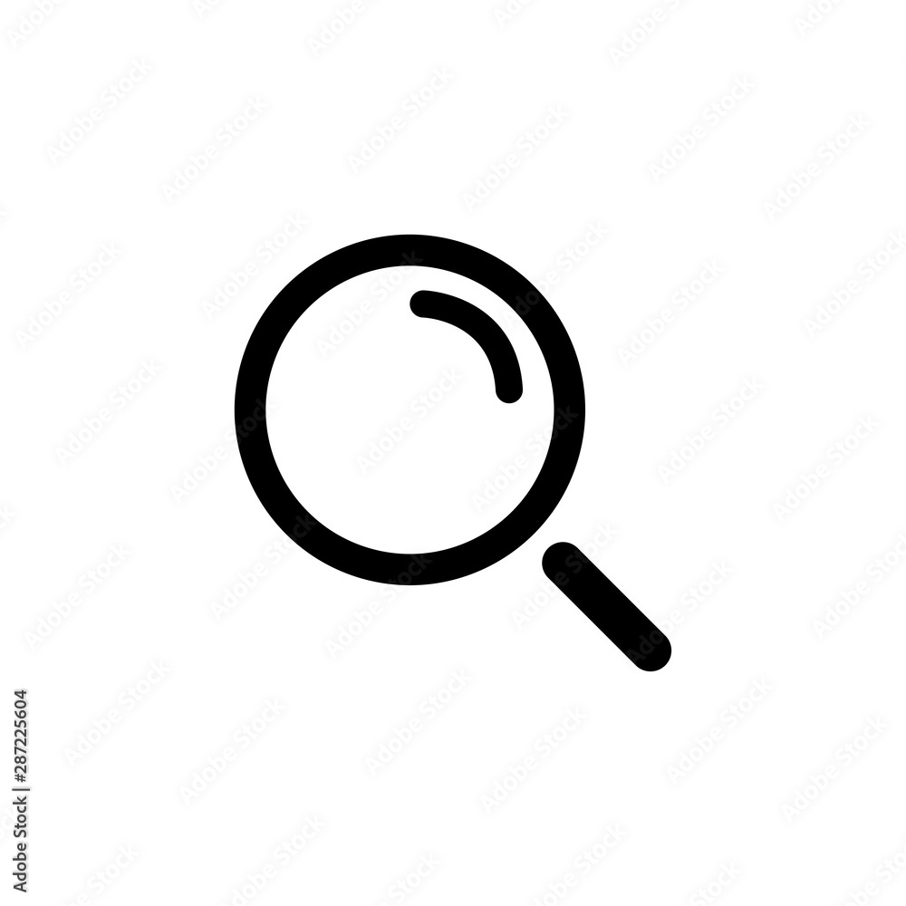 Poster search icon. magnifying glass in simple design. search vector icon for web design. magnifying glass 