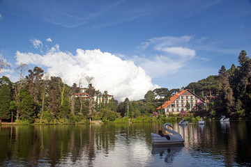 Fototapeta premium Lago Negro em Gramado, Serra Gaúcha no Rio grande do Sul, Brasil