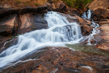 Fototapeta na wymiar Waterfall near Munnar in Kerala