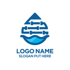 Fototapeta na wymiar Plumbing logo design template vector