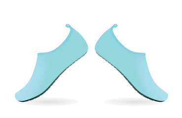 Blue sea shoe. vector illustration