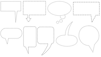 Set of speech bubbles comic.
