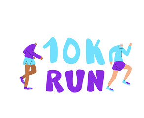 Runner. Old person jogging isolated. Vector design